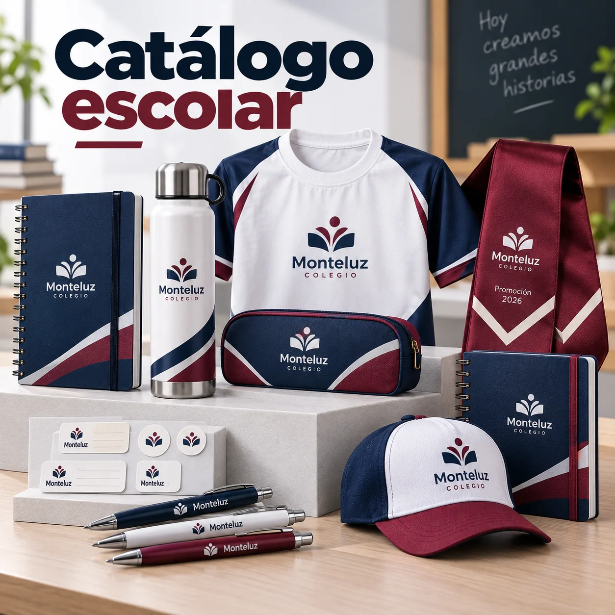 Catálogo de productos personalizados para colegios