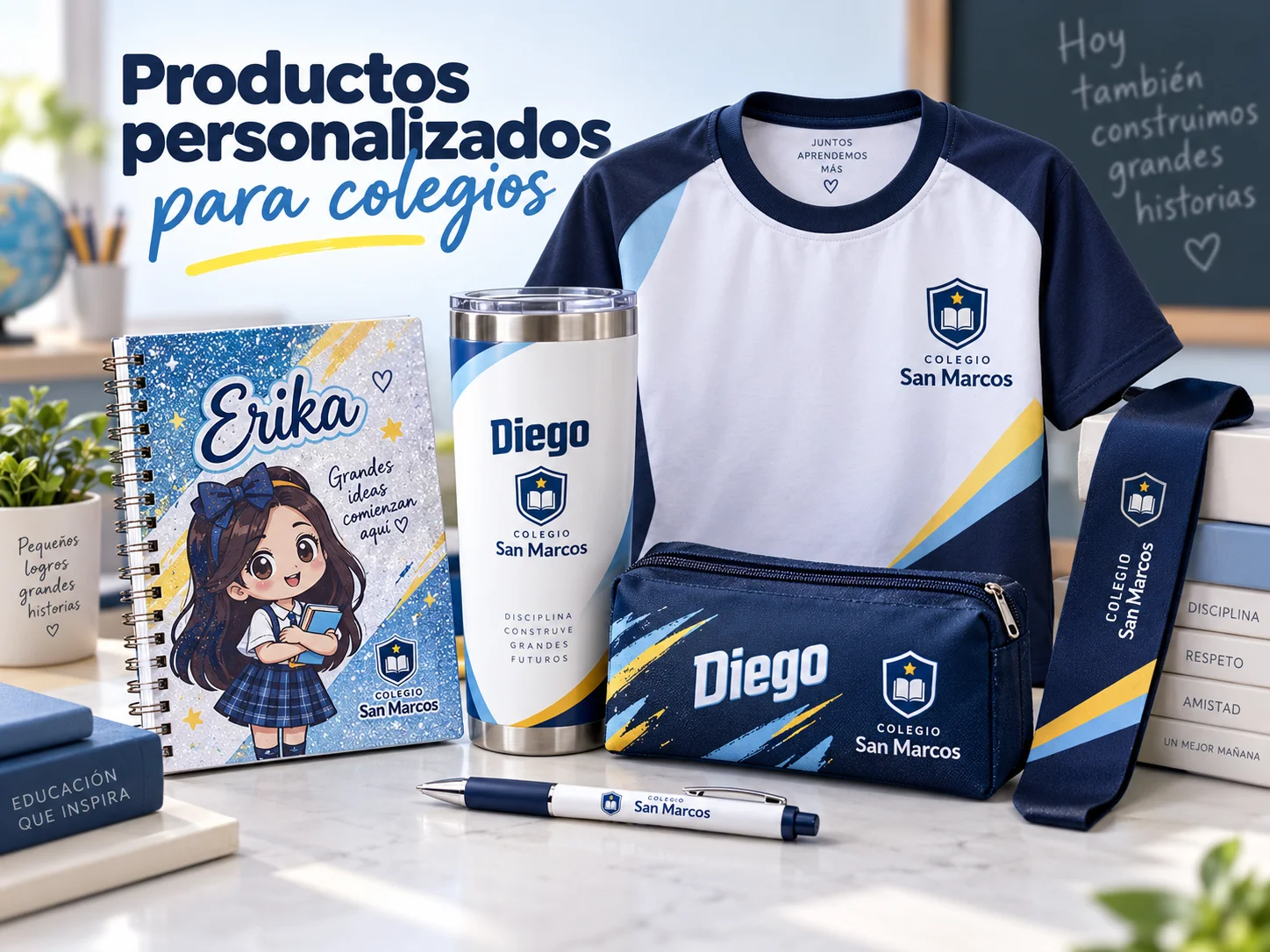 Productos personalizados para colegios